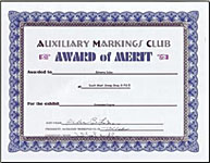 Auxiliary Markings Club Merit Award